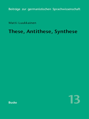 cover image of These, Antithese, Synthese